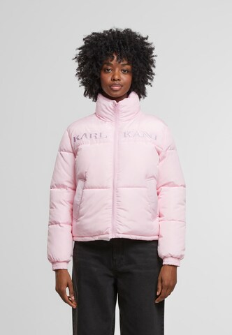 Veste d’hiver 'Retro Essential' Karl Kani en rose : devant