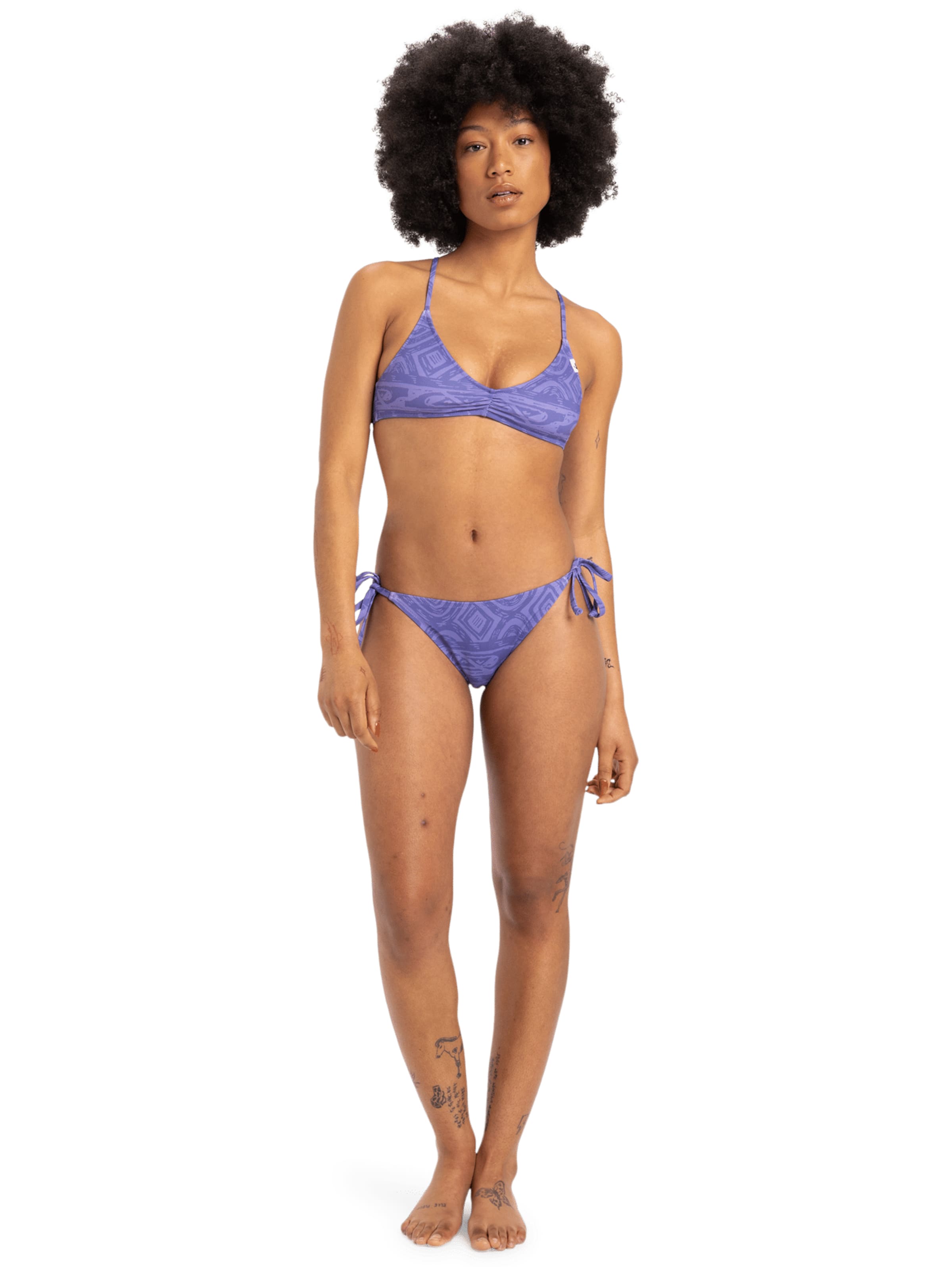 QUIKSILVER Minimiser Bikini Top 'Clickity Clack' in Purple