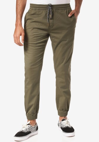 Volcom Tapered Pants in Green: front