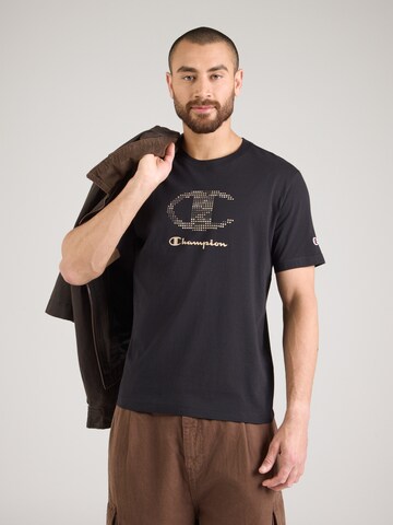 Tricou de la Champion Authentic Athletic Apparel pe negru: față
