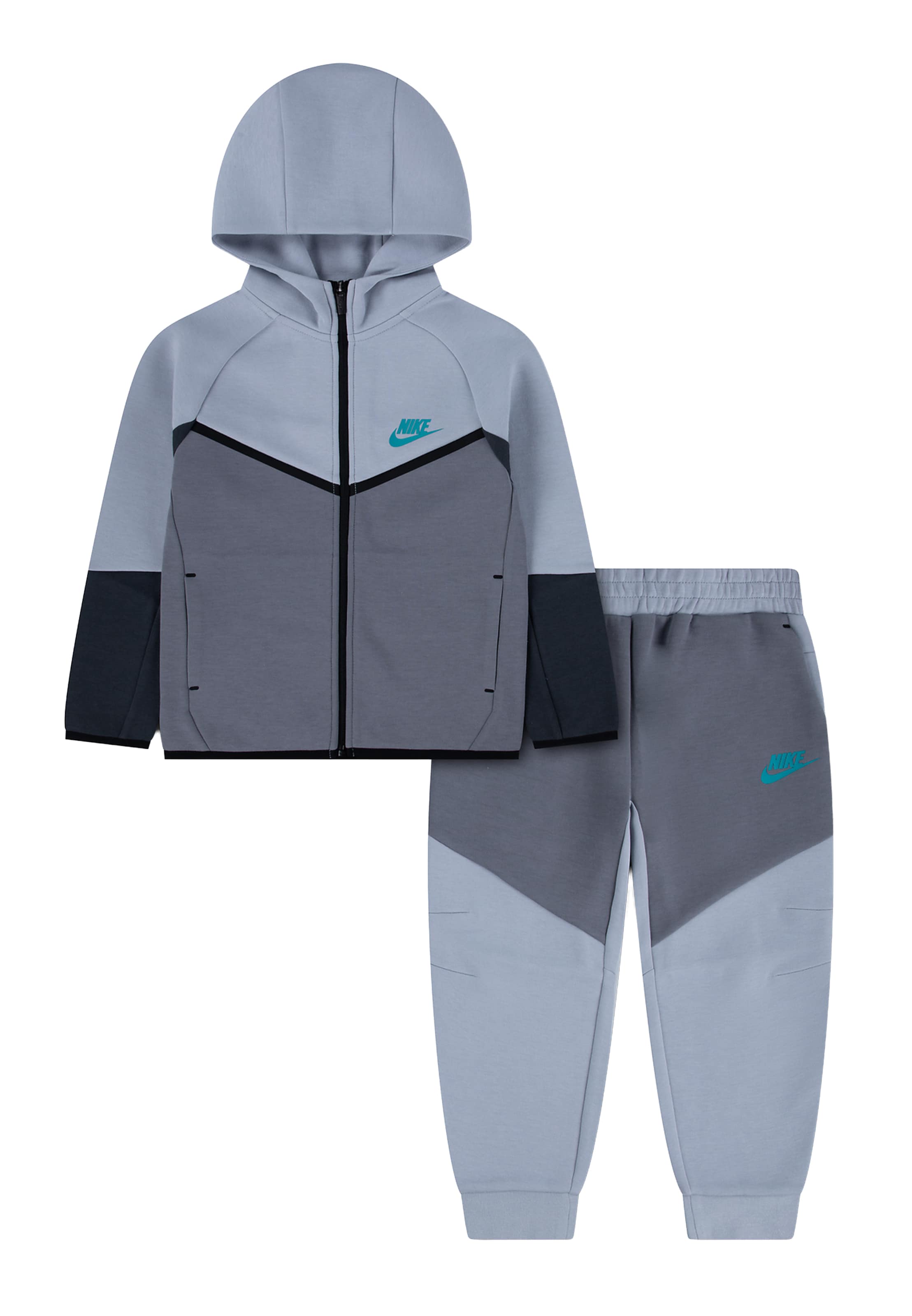 Nike Sportswear Strój do biegania 'TECH FLEECE' w kolorze szary: przód