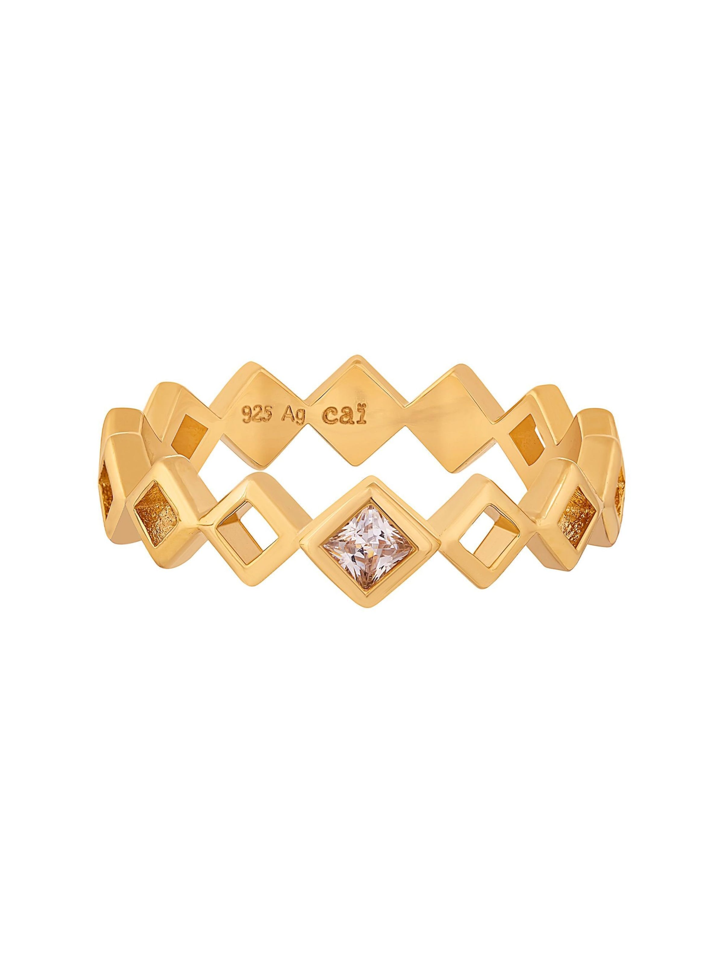 Bague caï en jaune : devant