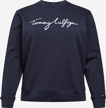 Tommy Hilfiger Curve - Sweatshirt em azul: frente
