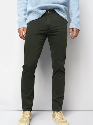 MEYER Regular Chino M5 Five Pocket in Grün: Vorderseite