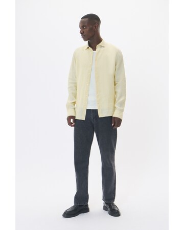 Matinique Regular fit Button Up Shirt 'Marc' in Yellow