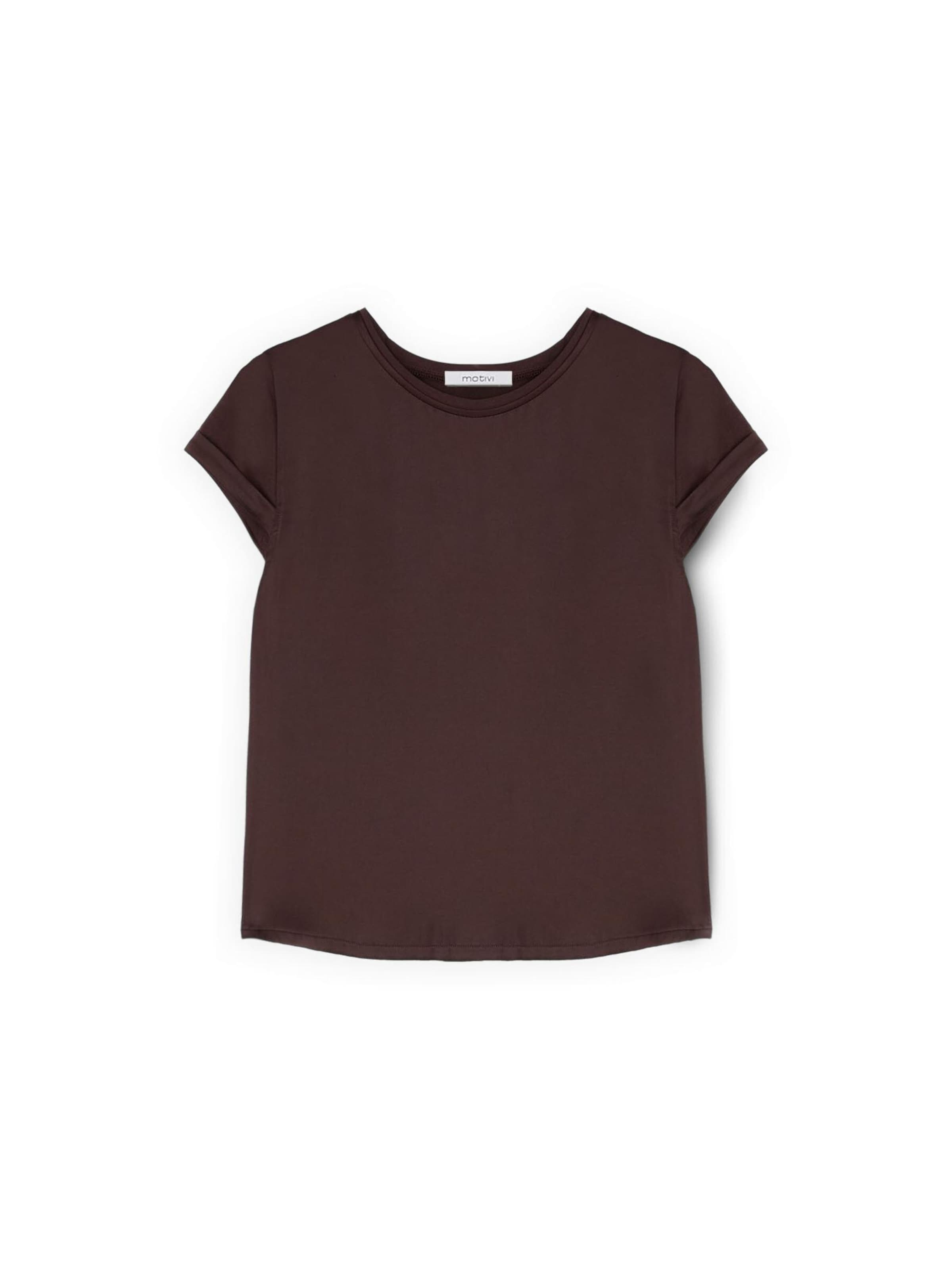 MOTIVI Shirt in Bruin: voorkant
