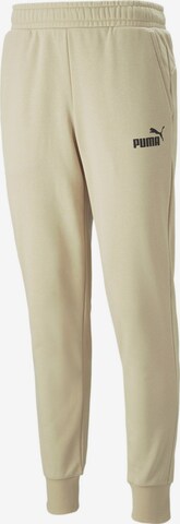 Effilé Pantalon de sport PUMA en beige : devant