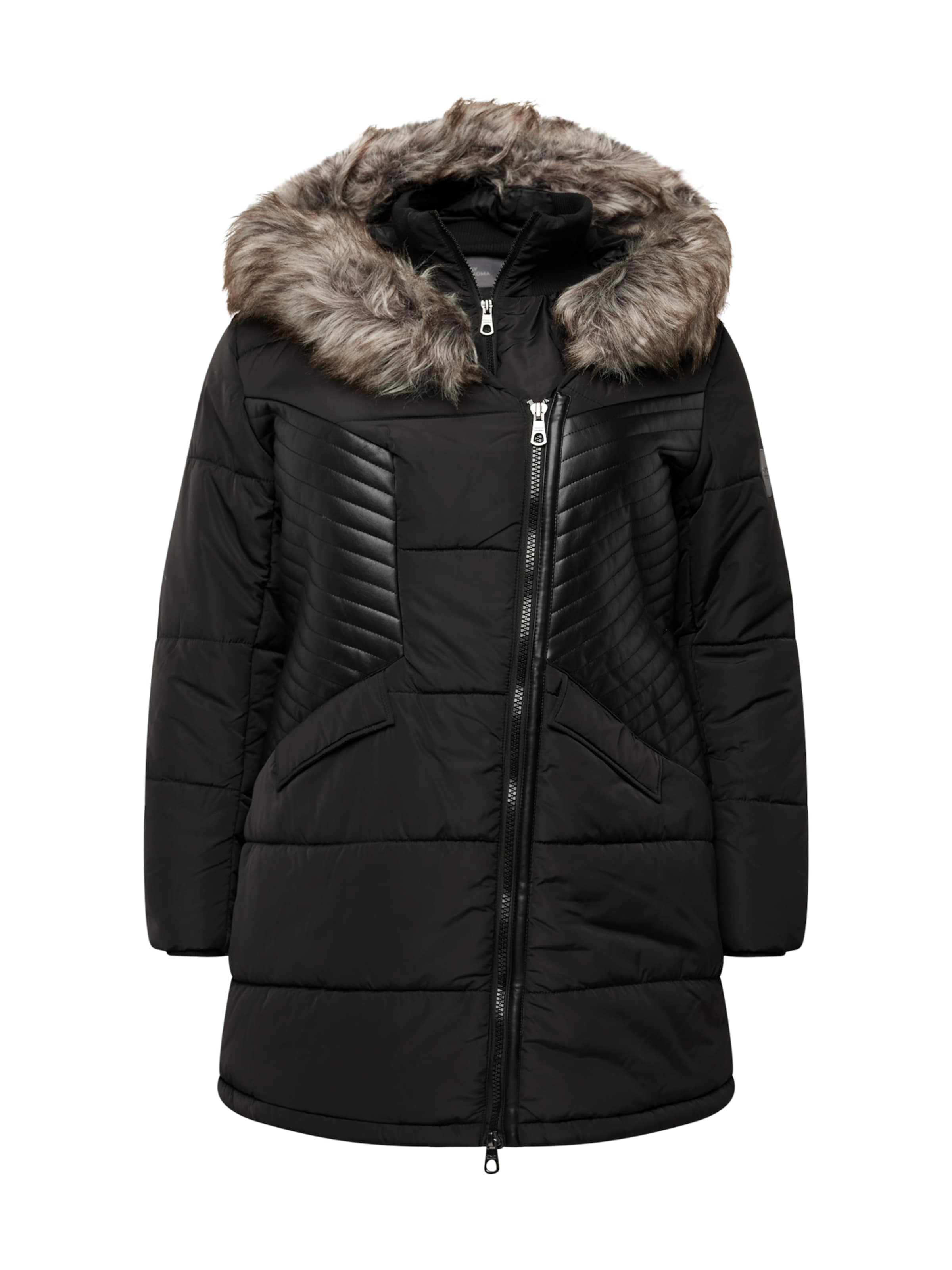 ONLY Carmakoma - Abrigo de invierno 'Carlitta' en negro: frente