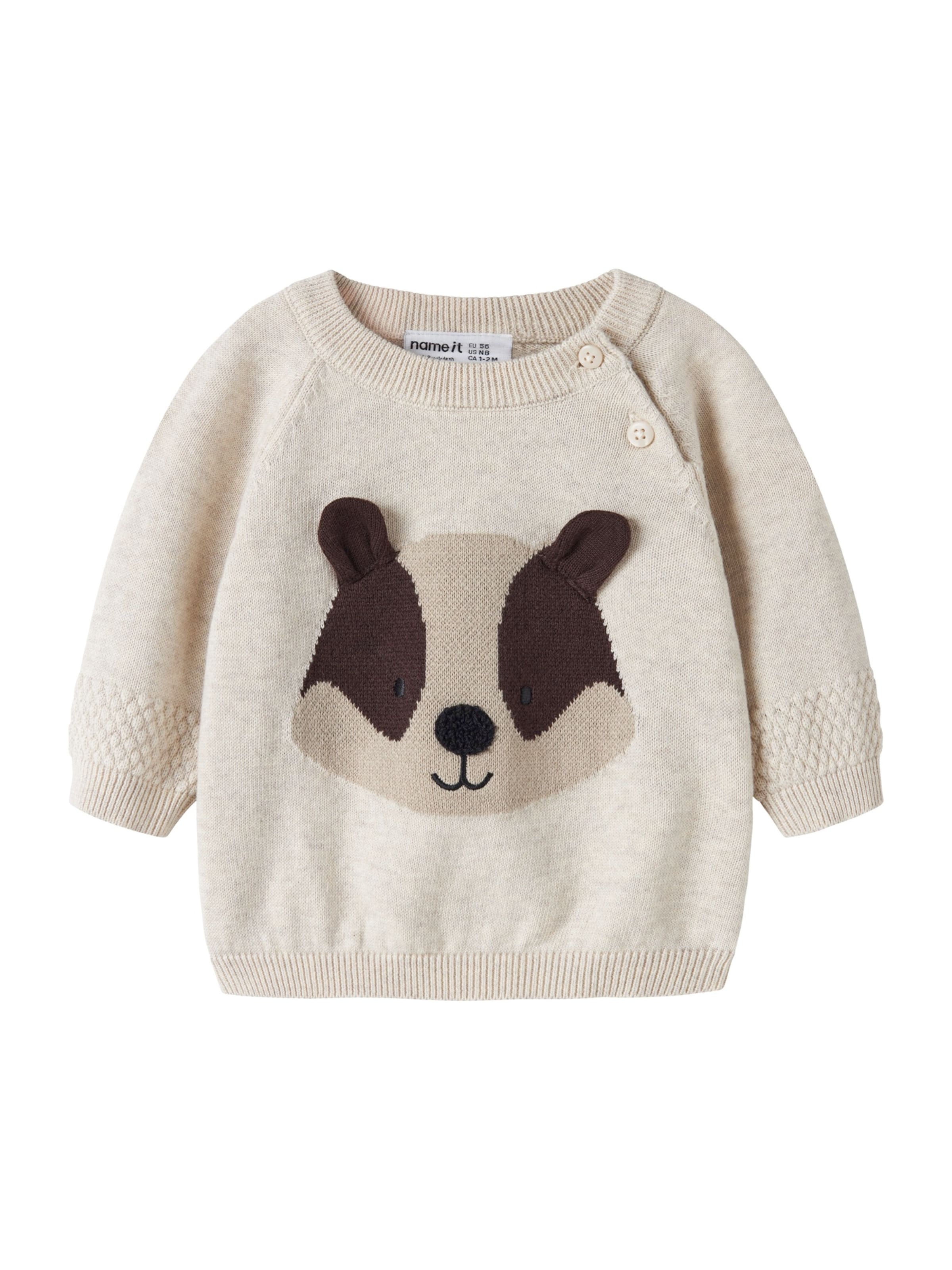 NAME IT Pullover 'NBMRAQ' i grå: forside
