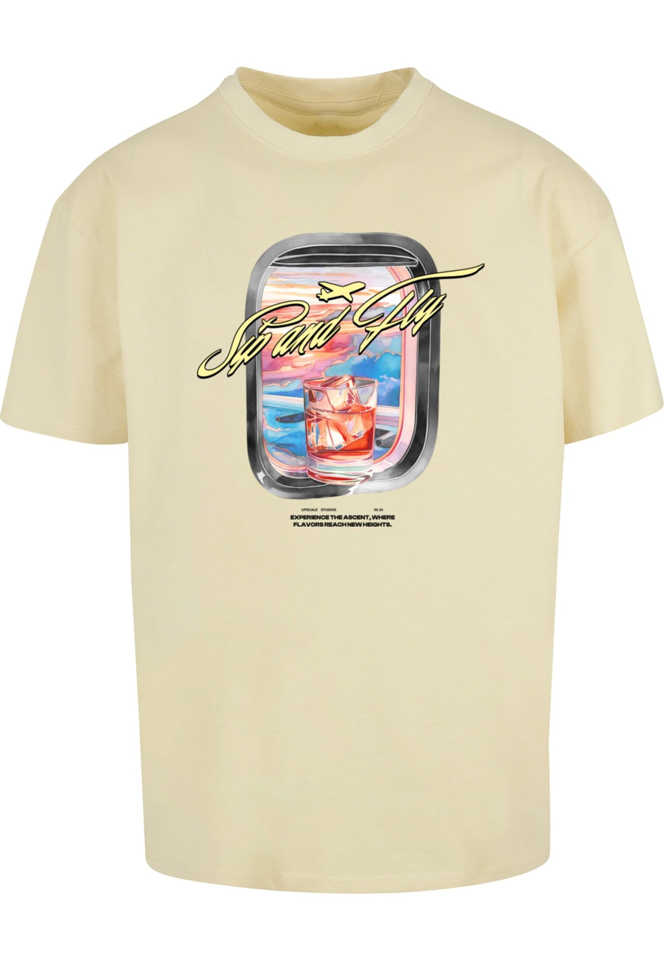 T-Shirt 'Compton' MT Upscale en jaune : devant