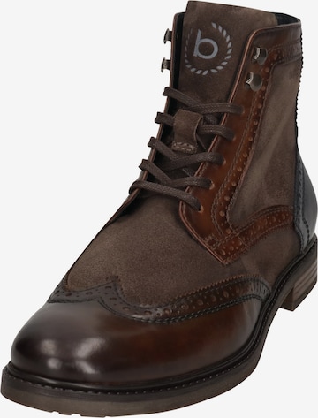 bugattiČizme na vezanje - smeđa boja: prednji dio