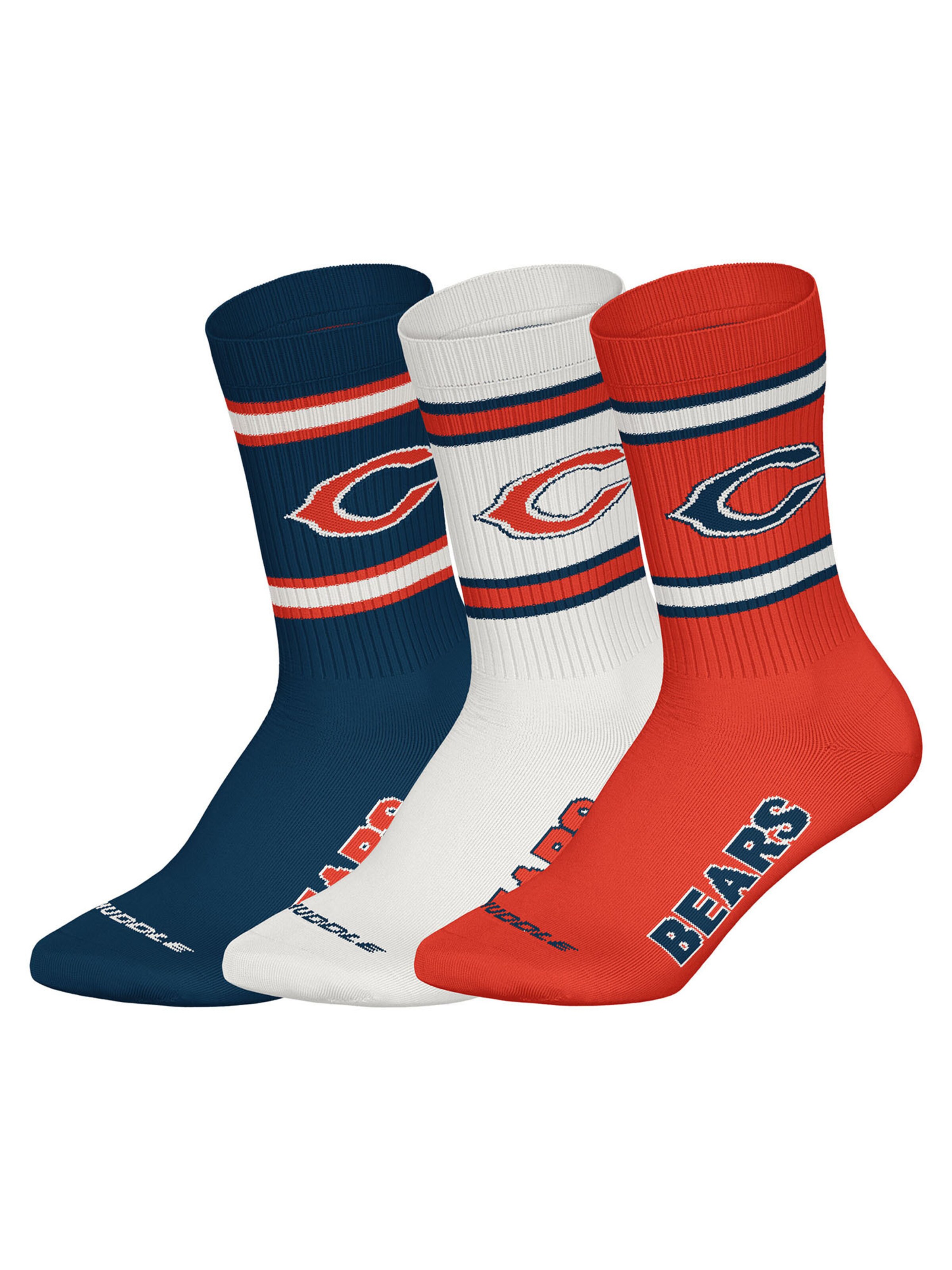 Huddle Freizeitsocken ' NFL Chicago Bears Crew ' in Blau: Vorderseite
