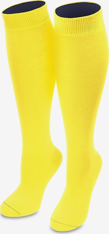 Chaussettes montantes normani en jaune : devant