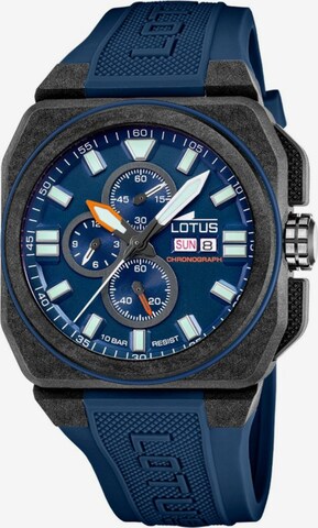 Montre à affichage analogique Lotus en bleu : devant