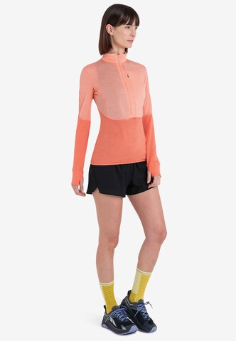 ICEBREAKER Αθλητική μπλούζα φούτερ 'Realfleece Descender' σε πορτοκαλί