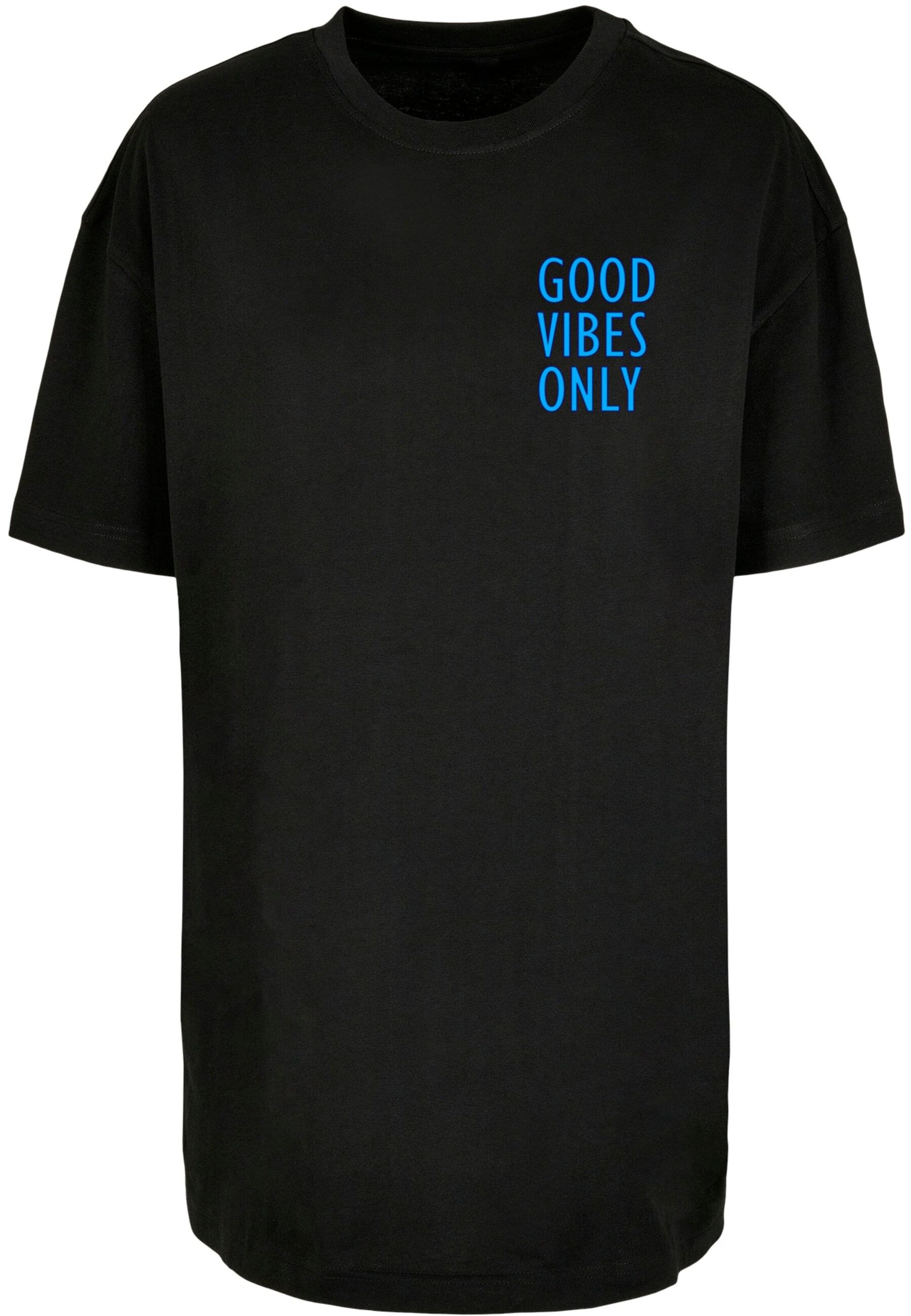 Merchcode Shirt 'Good Vibes Only' in Schwarz: Vorderseite