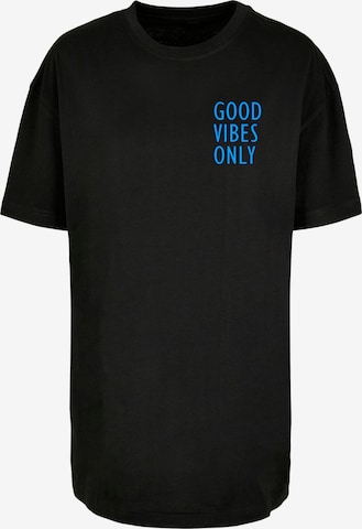 Merchcode Shirt 'Good Vibes Only' in Zwart: voorkant