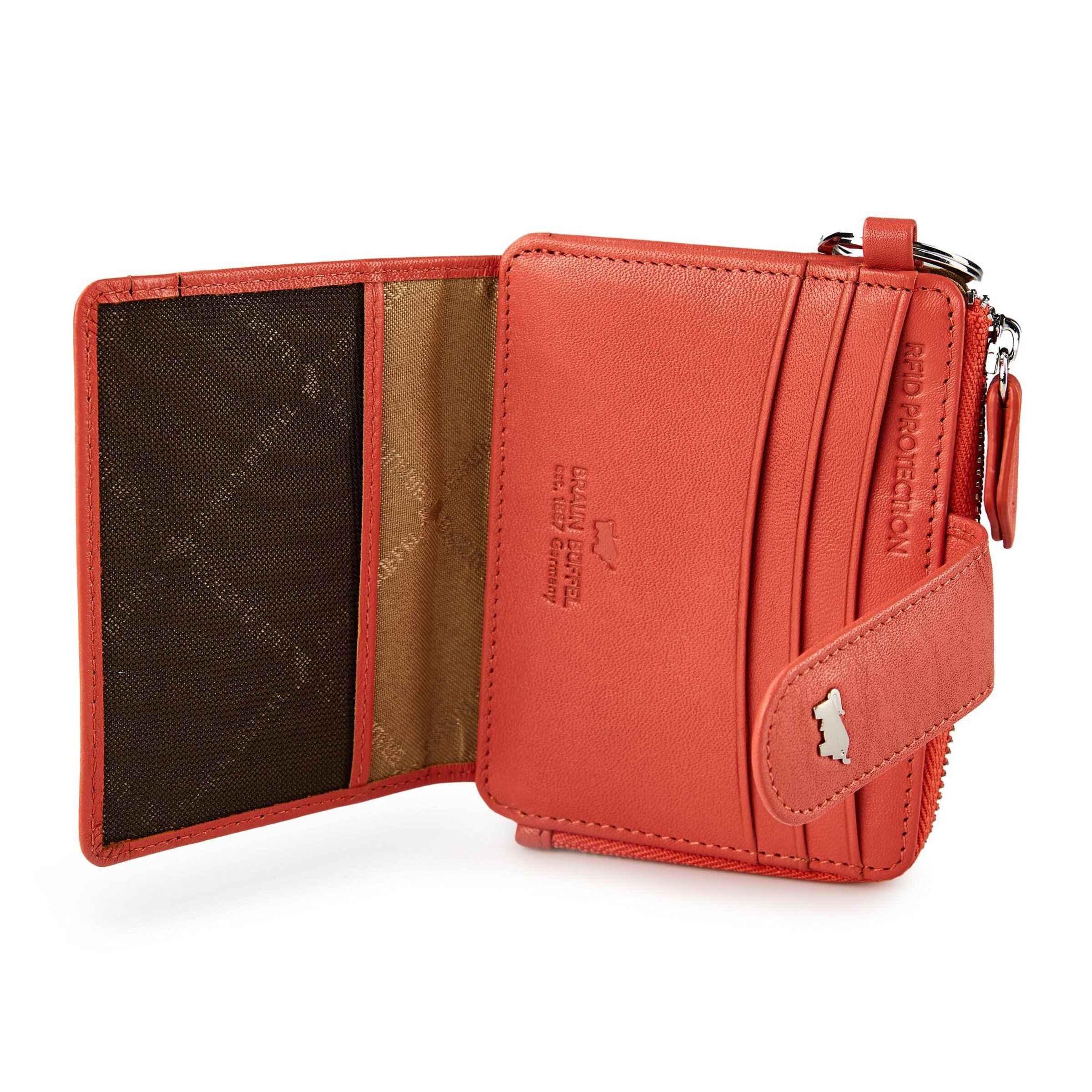 Portamonete 'Joy' di Braun Büffel in arancione