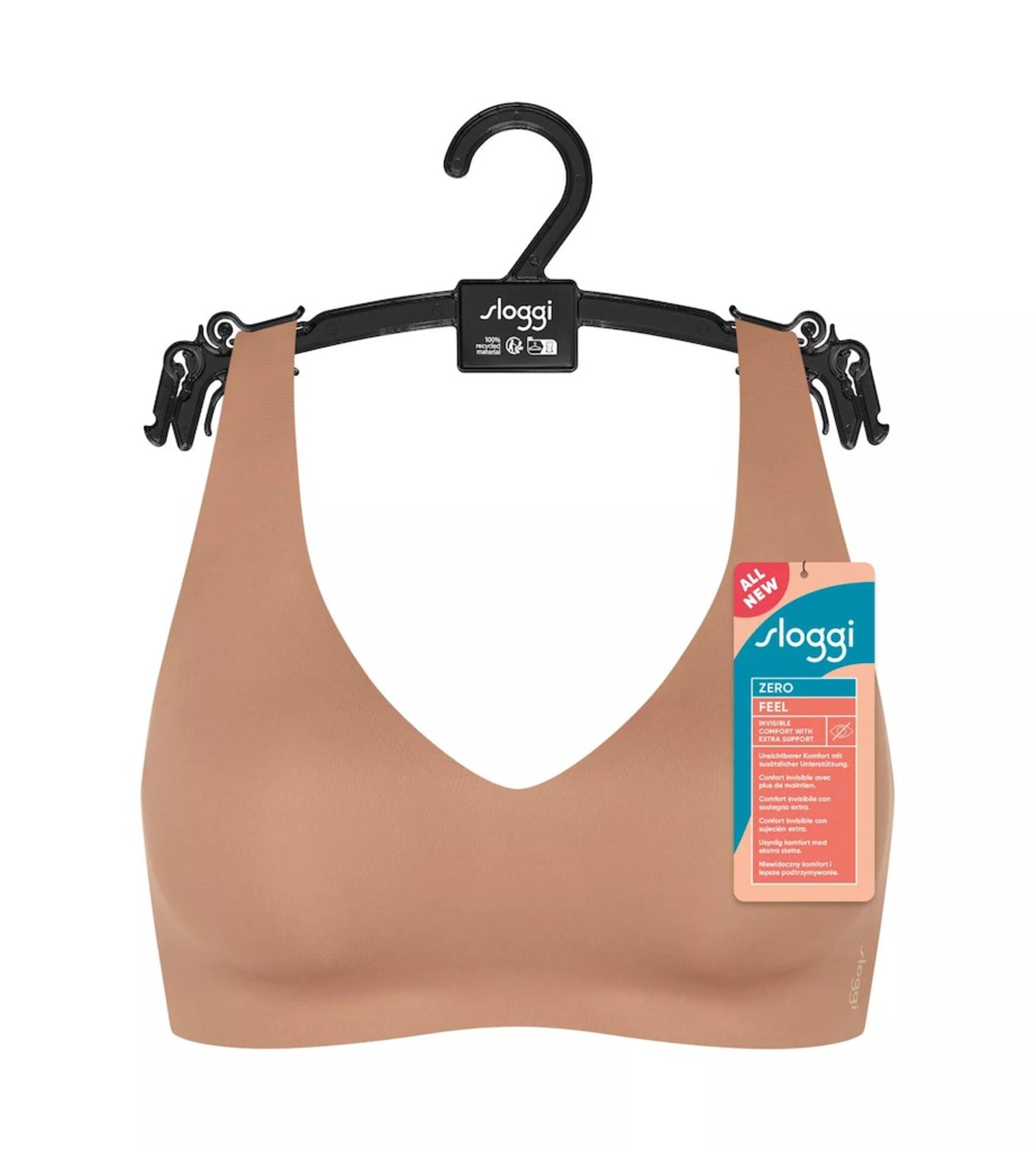 SLOGGI T-shirt Bra 'ZERO Feel 2.0' in Brown