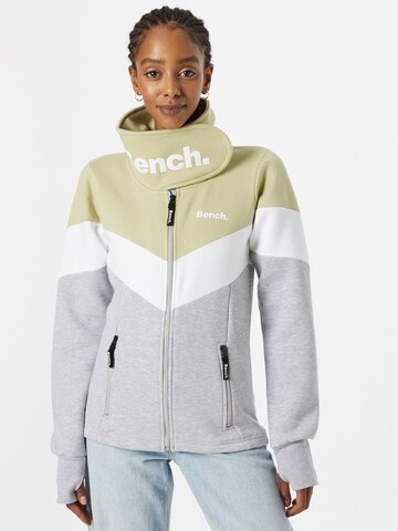 BENCH Zip-Up Hoodie 'HAYLIE' in Grey: front