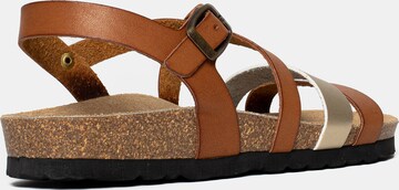 Bayton Strap Sandals 'Gerone' in Brown