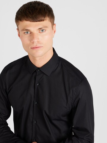 HUGO Slim fit Button Up Shirt 'Koey' in Black