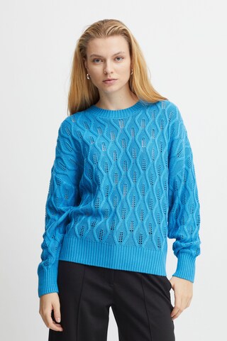 ICHI Sweater in Blue: front