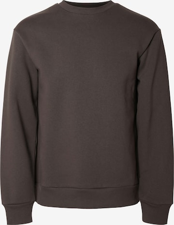 SELECTED Sweatshirt 'SLHREG-DAN' in Braun: Vorderseite