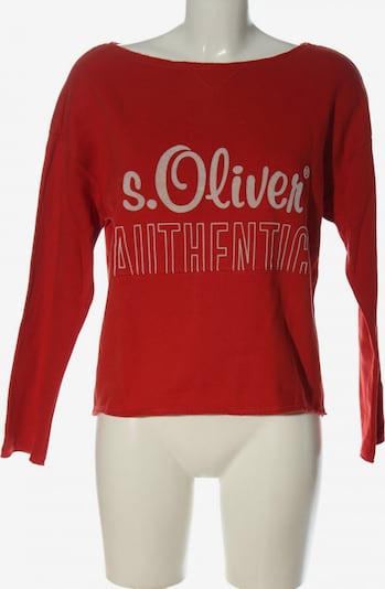 s.Oliver Sweatshirt in S in rot / weiß, Produktansicht