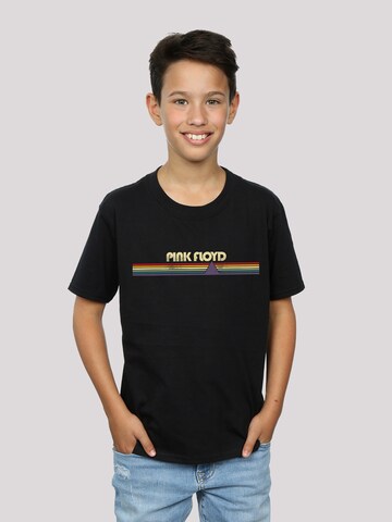 T-Shirt 'Pink Floyd Prism Retro Stripes.' F4NT4STIC en noir : devant