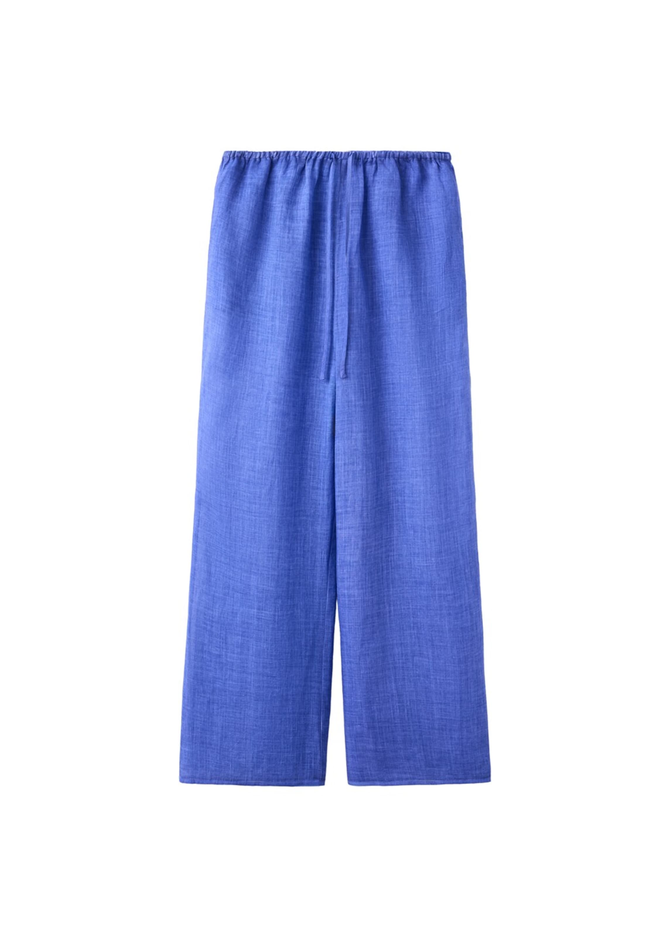 MANGO Pajama Pants 'Zazin' in Blue: front