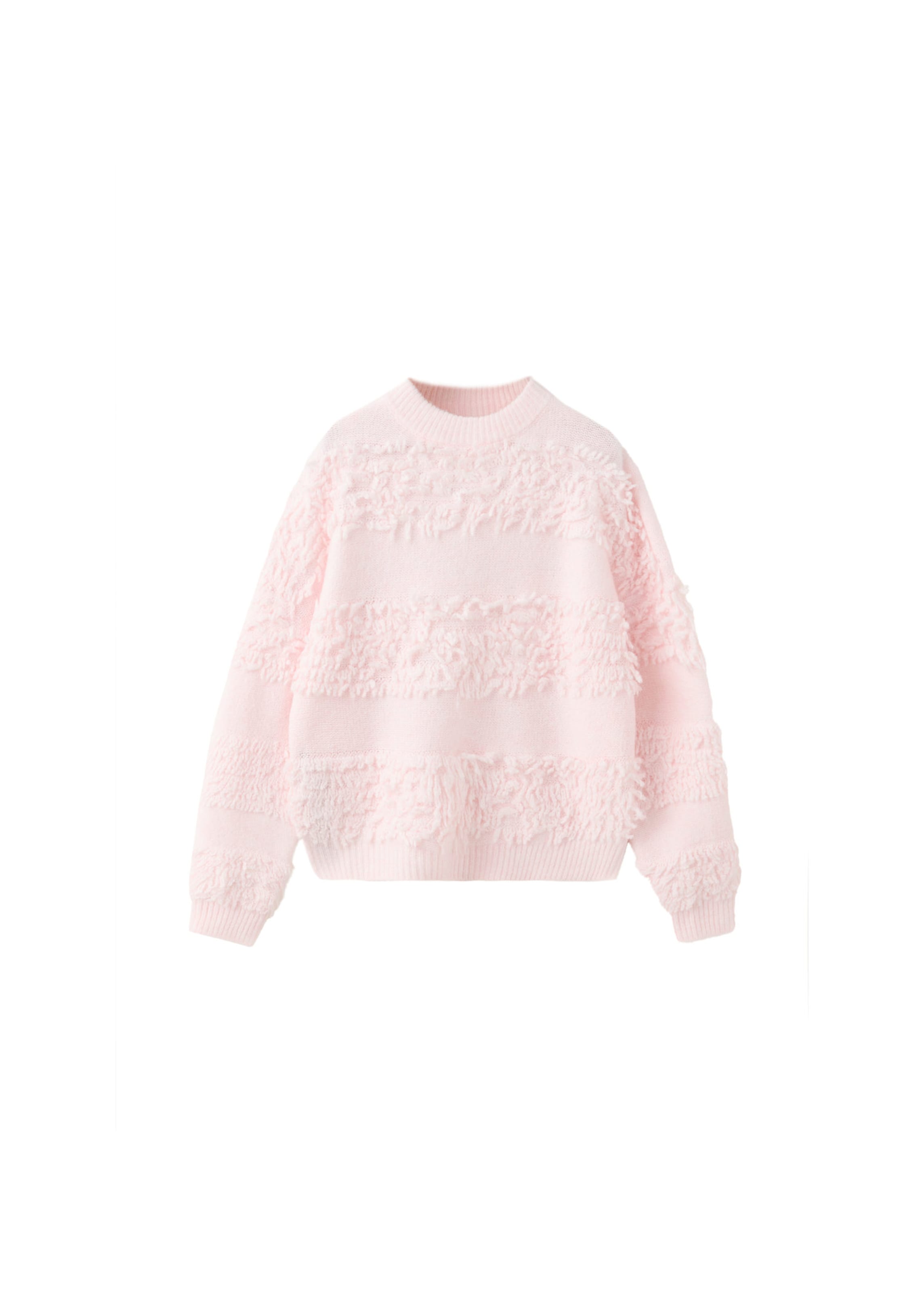 MANGO KIDS Trui 'FLEQUI' in Roze: voorkant