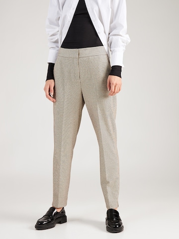 Coupe slim Pantalon à plis s.Oliver BLACK LABEL en beige : devant