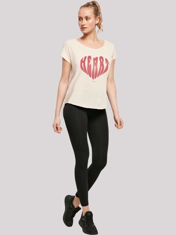 T-shirt 'Valentinstag Herz' F4NT4STIC en beige