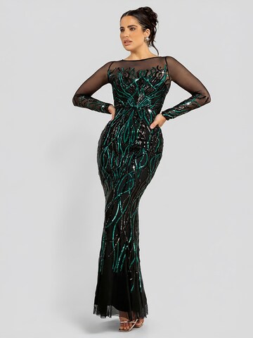 Robe GODDIVA en vert : devant