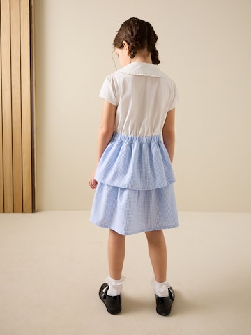 Next Jurk 'Gingham School Tiered Rara' in Blauw