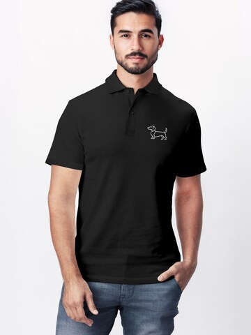 Neverless Shirt 'Dackel Polygon' in Black