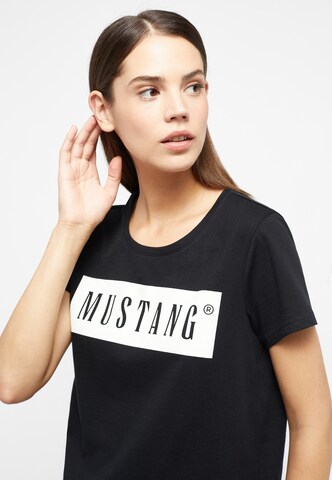 MUSTANG T-Shirt 'Alma' in Schwarz