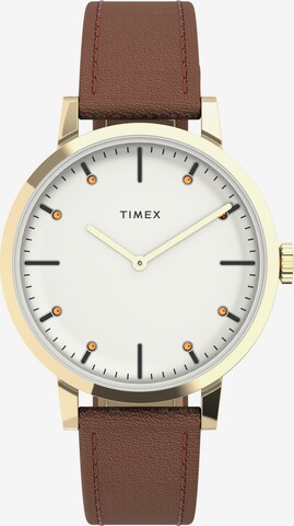 TIMEX Analoguhr 'Midtown' in Braun: predná strana