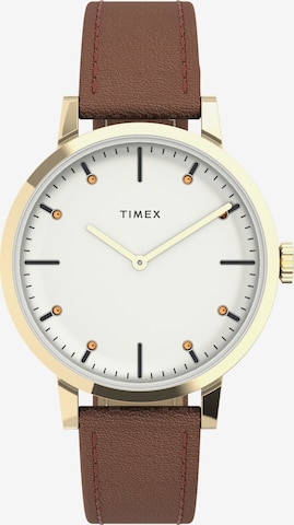 TIMEX Analoog horloge 'Midtown' in Bruin: voorkant