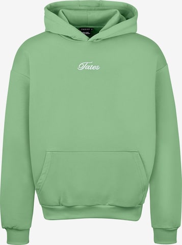 TATES Oversized Sweater 'Kuscheliger Light Hoodie' in Green: front