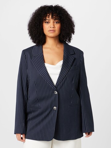 River Island Plus Blazer in Blue: front