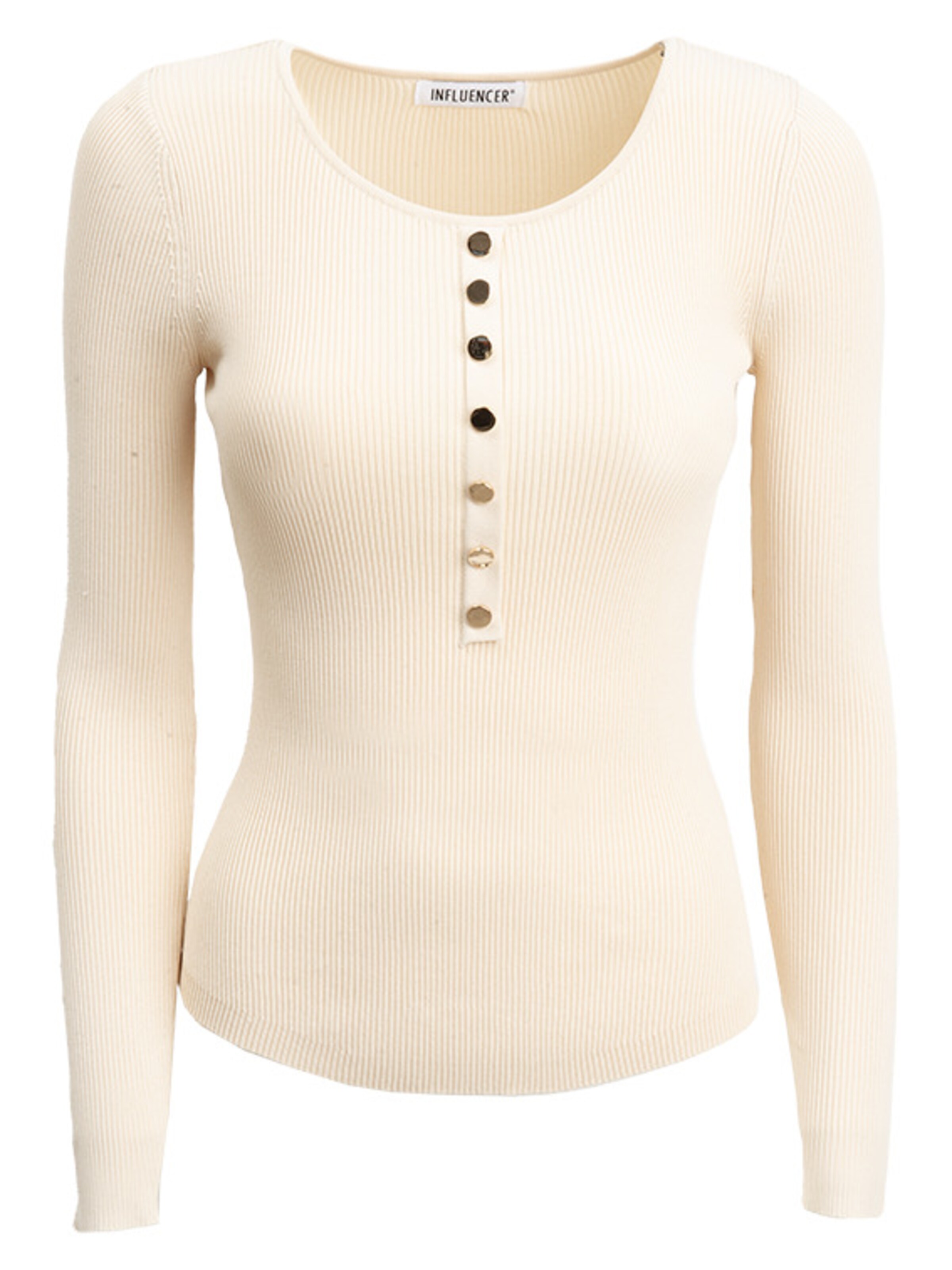 Influencer Pulóver - bézs: elől