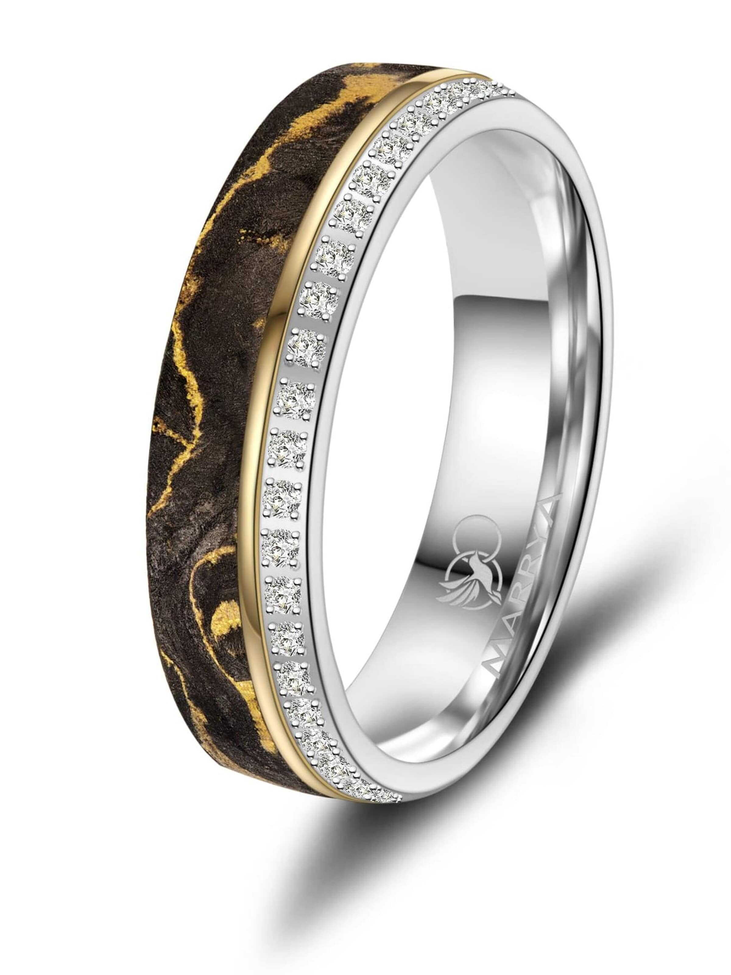Anello 'MARRYA CA-10 Ehering aus Carbon + Titan Spezial' di MARRYA in nero