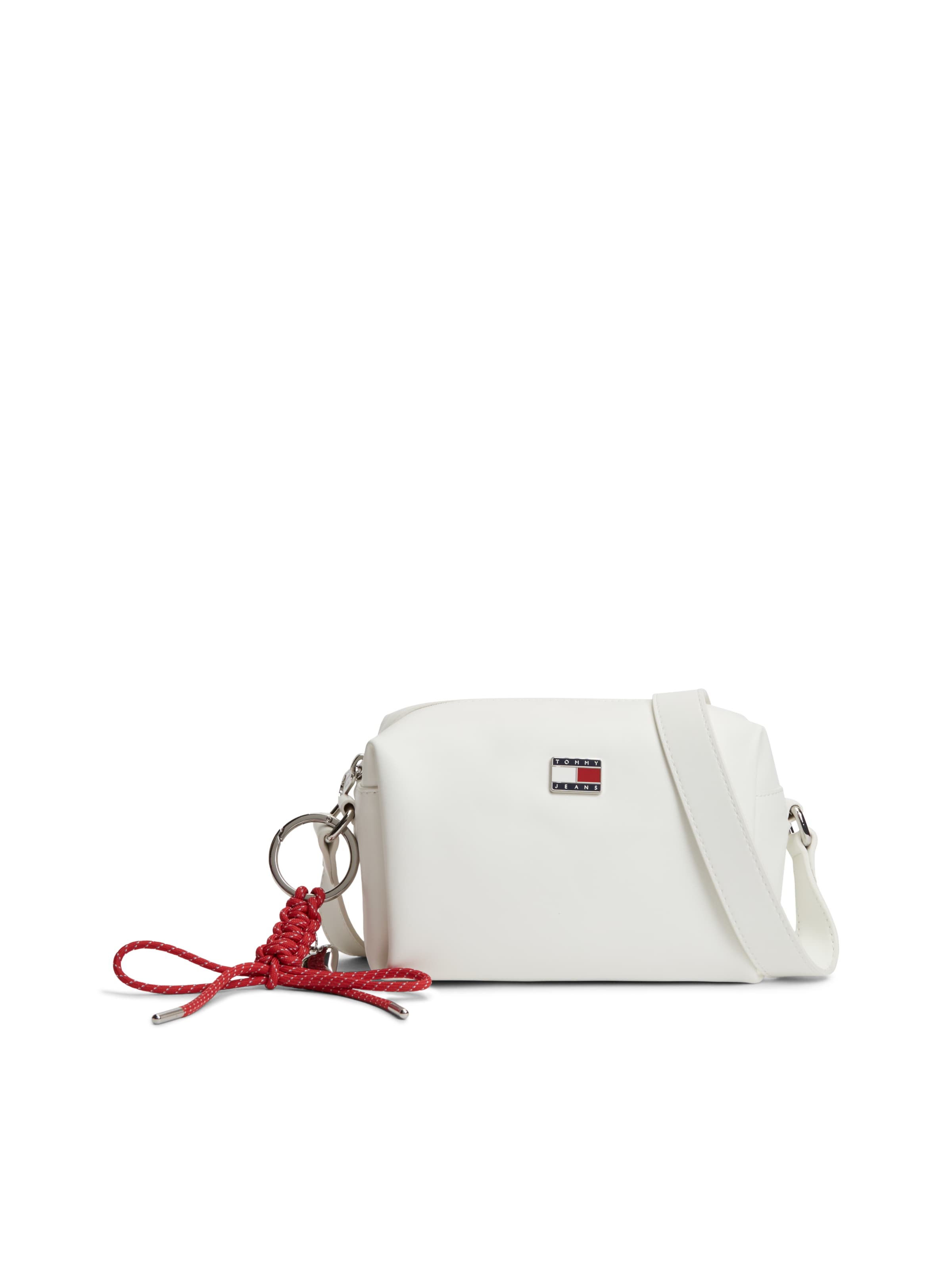 Geantă de umăr de la Tommy Jeans pe alb: față