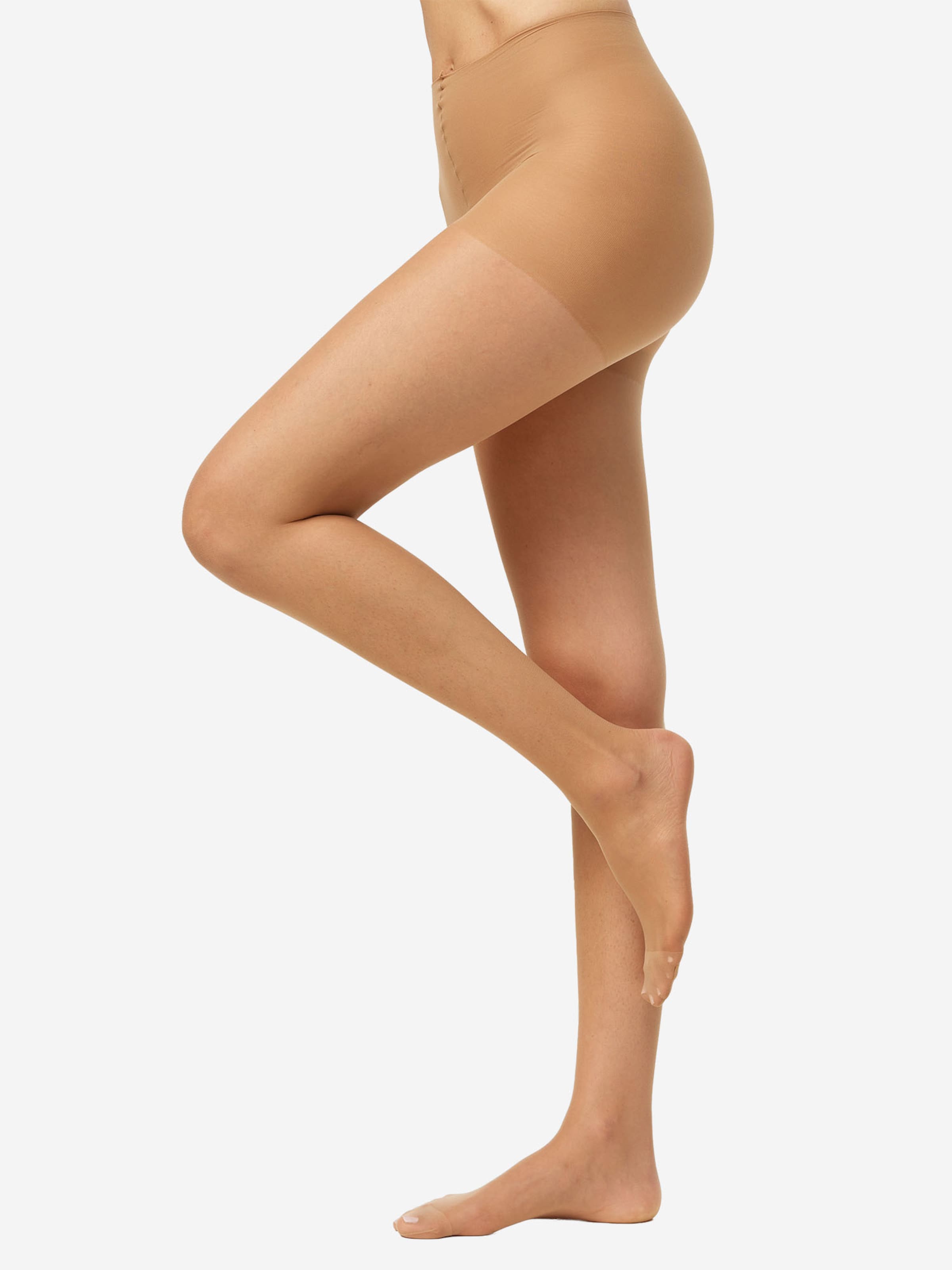 Nur Die Fine tights ' Ohne Bund 20 DEN ' in Beige