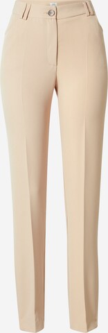 River Island Regular Trousers with creases in Beige: front