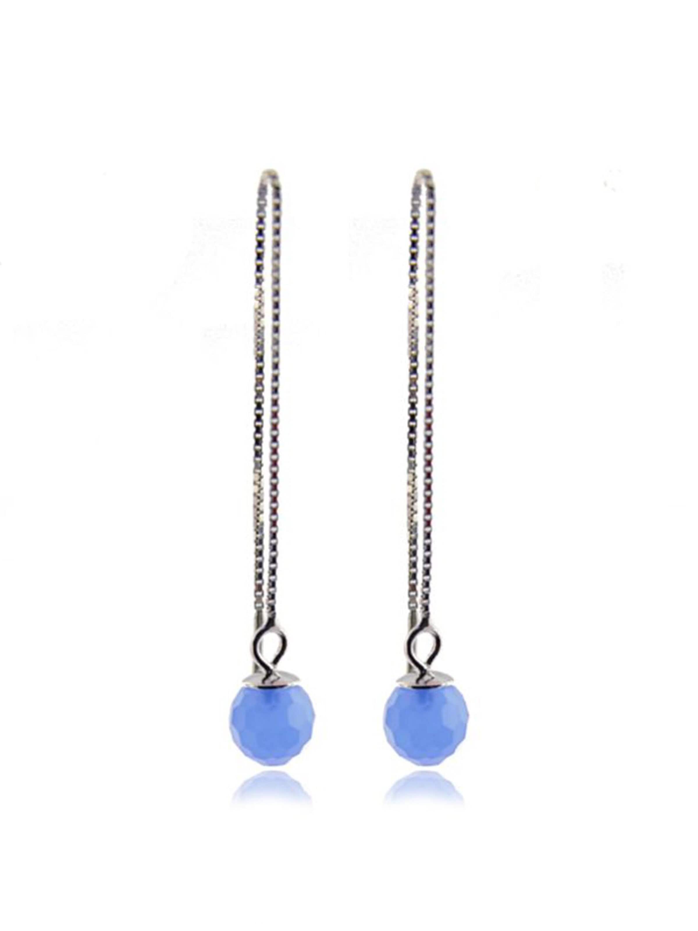 Luxenter Earrings 'Yedia' in Blue: front