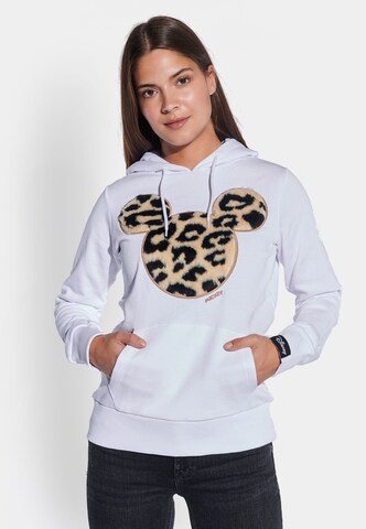 Course Sweatshirt 'Mickey Flock' in White: front