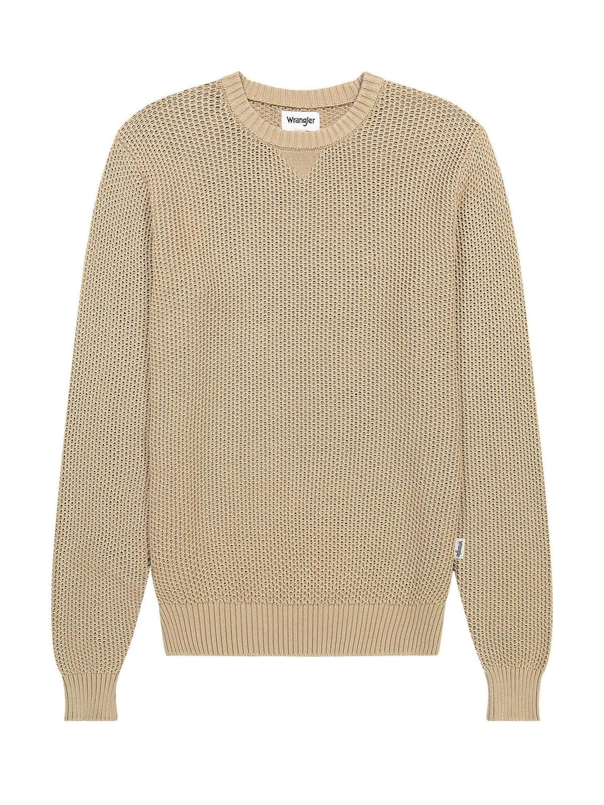 WRANGLER Sweater 'CREWNECK TIMBERWOLF' in Beige, Item view